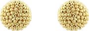 Gold-plated Beaded Ball Earrings Es016 