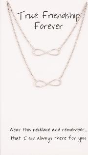 Sentiments True Friendship Forever Matching Infinity Necklaces 29929