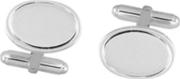 Sterling Silver Oval Edged Toggle Cufflinks Lh42 Tl