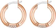 Rose Gold Plated Crystal Hoop Earrings 2780213