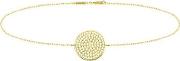 Gold Plated White Pave Crystal Circle Bracelet 021259