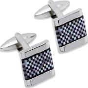 Stainless Steel Checkered Cufflinks Qc 91