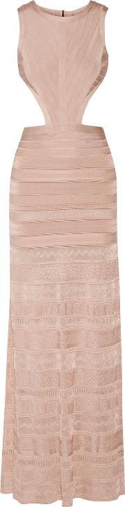 alondra cutout bandage gown neutral