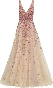 embellished tulle gown 