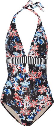 Amaris Printed Halterneck Swimsuit Multi