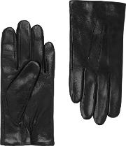 Black Leather Tech Gloves 