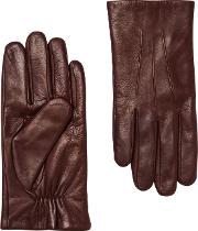 Brown Leather Gloves 