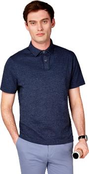 Keaton Blue Fleck Polo Shirt 