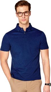 Keaton Navy & Blue Stripe Polo Shirt 