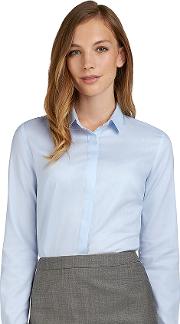 Semi Fitted Blue Oxford Shirt 
