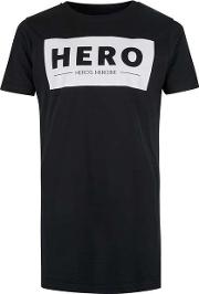 Hero's Heroine Black Panel Longline T Shirt