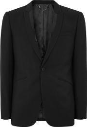Textured Skinny Tuxedo Jacket