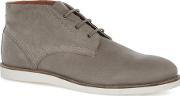 Grey Leather Chukka Boots