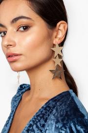 3 Star Drop Earrings