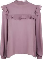 womens frilled sheer blouse by