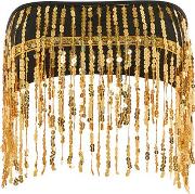 Womens Gold Sequin Fringe Crop Top By Jaded London 