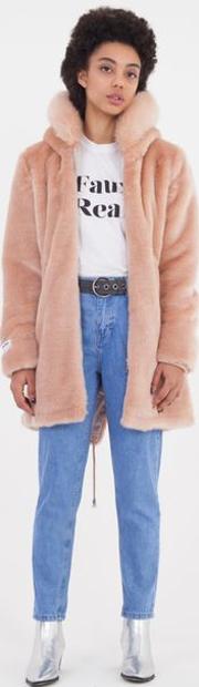 Womens Luxe Faux Fur Parka Jacket 