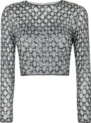 Womens Carmel Embellished Crop Top By