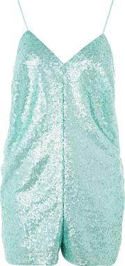 Womens Corsica Sequin Playsuit By