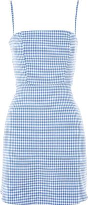 Womens Gingham Shift Dress By