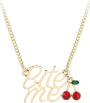 Womens 'bite Me' Necklace By Skinnydip 