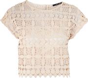 Womens Lace Cut Out Top By