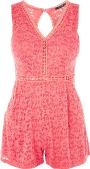 Womens Lace Playsuit By