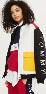 Womens Colour Block Bomber Jacket By Tommy Jeans