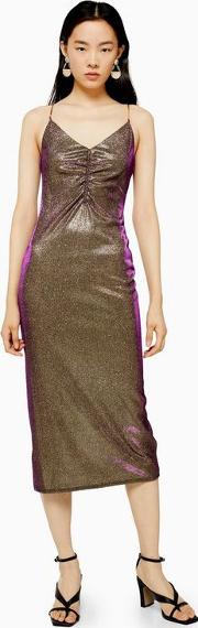 Glitter Midi Slip Dress