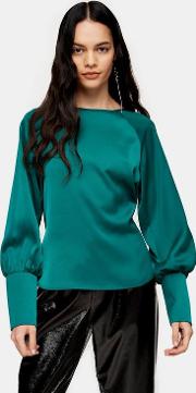 Green Bow Back Blouse