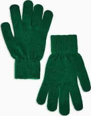 Khaki Knitted Touchscreen Gloves