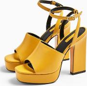 Rafa Mustard Chunky Platform Shoes
