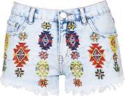 womens embroidered shorts by glamorous