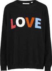 Love Sweater In Navy And Coral 