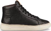 Cali Leather High Top Trainer
