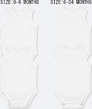 Babies Newborn Airism Mesh Sleeveless Bodysuit Two Pack 