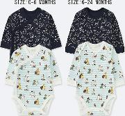 Babies Newborn Moomin Long Sleeved Bodysuit Two Pack 