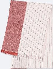 Cotton Linen Blend Striped Stole 