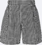 Girls Easy Flared Gingham Checked Shorts 