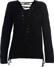 Lace Up Knitted Jumper