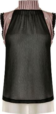Frilled Sleeveless Top