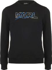 Karl Script Crew Sweatshirt Mens