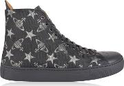 Jacquard High Top Trainers