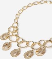 Coin Drop Chain Necklace 