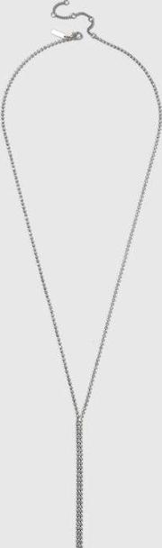 Crystal Long Cupchain Lariat Necklace 