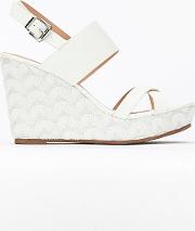 Lace Effect Wedge Sandal 