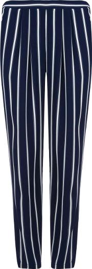 Navy Stripe Tapered Trouser 