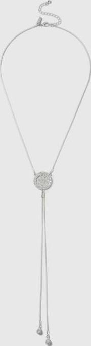 Silver Filigree Lariat Necklace 