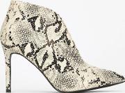 Stone Snake Print Stiletto Shoe Boot 