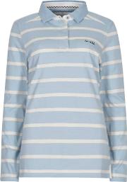 Foxglove Long Sleeve Polo Shirt Blue Surf Size 14